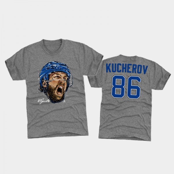 Men Tampa Bay Lightning Nikita Kucherov #86 Impact Player Gray T-Shirt