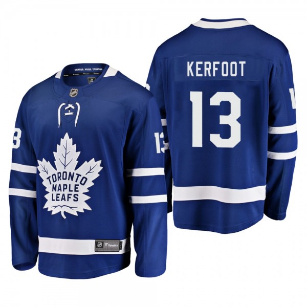 Toronto Maple Leafs Alexander Kerfoot #13 Home Bre...