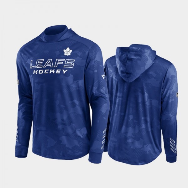 Toronto Maple Leafs Hoodie Authentic Pro Blue Camo...