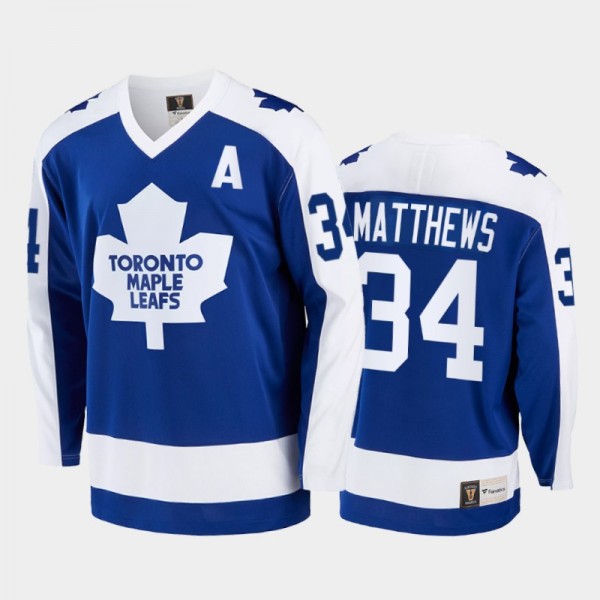 Auston Matthews Toronto Maple Leafs Vintage Blue Replica Jersey