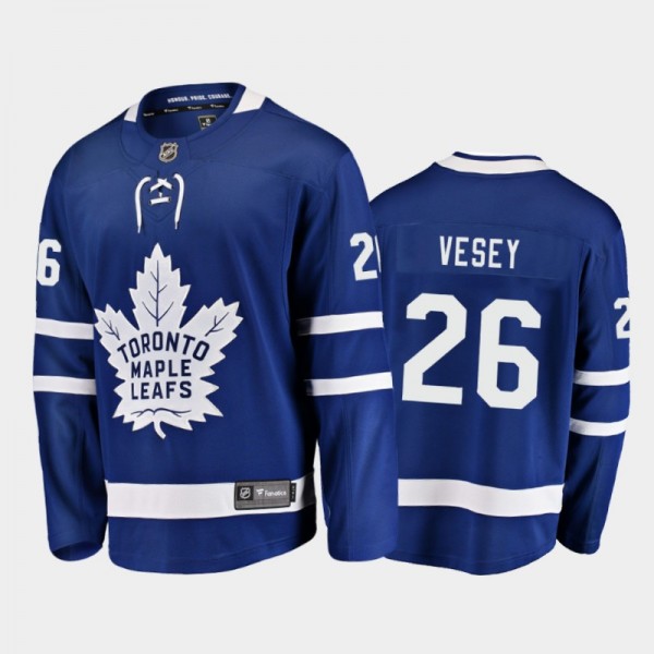 Toronto Maple Leafs Jimmy Vesey #26 Home Blue 2020...