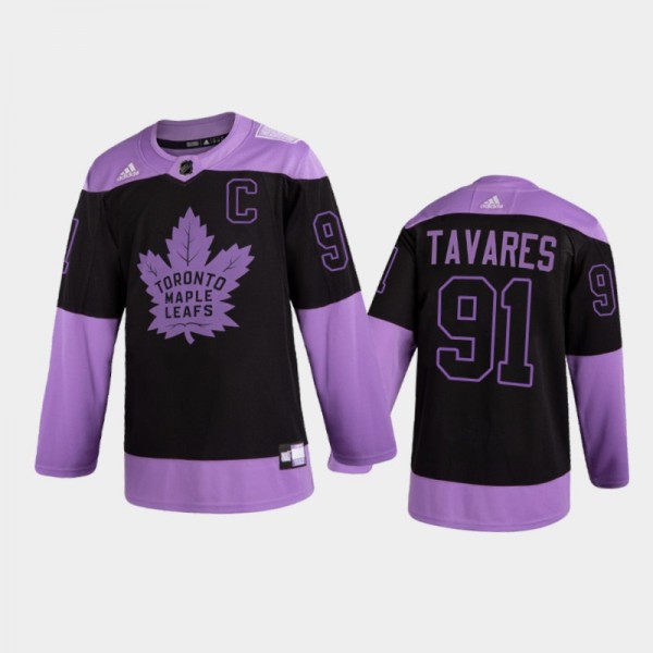 Men Toronto Maple Leafs John Tavares #91 2021 Hock...