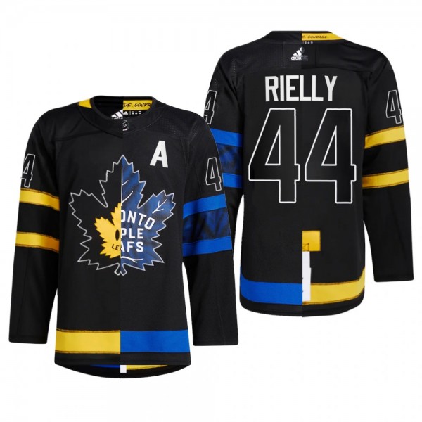Men Toronto Maple Leafs Morgan Rielly #44 Split Edition Alternate Drew house Black Jersey