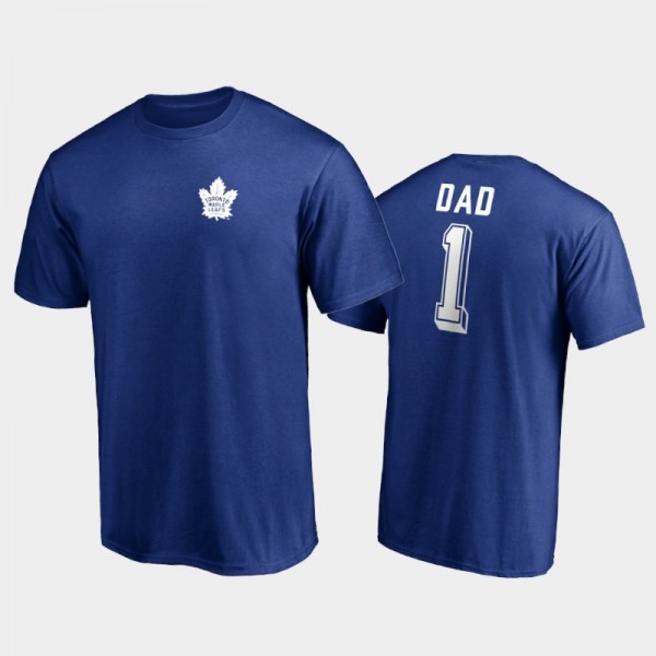 Men's Toronto Maple Leafs 2021 Father Day Royal T-Shirt