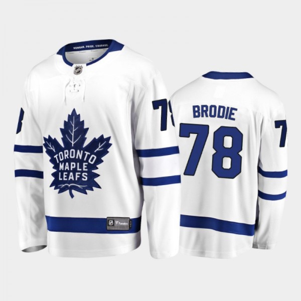 Toronto Maple Leafs T. J. Brodie #78 Away White 2020-21 Breakaway Player Jersey