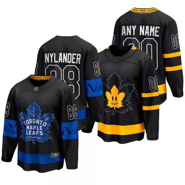 William Nylander #88 Toronto Maple Leafs Drew house 2022 Black Alternate Premier Jersey