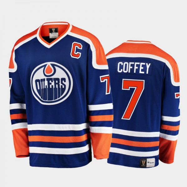 Paul Coffey Edmonton Oilers Retired Player Blue Premier Jersey