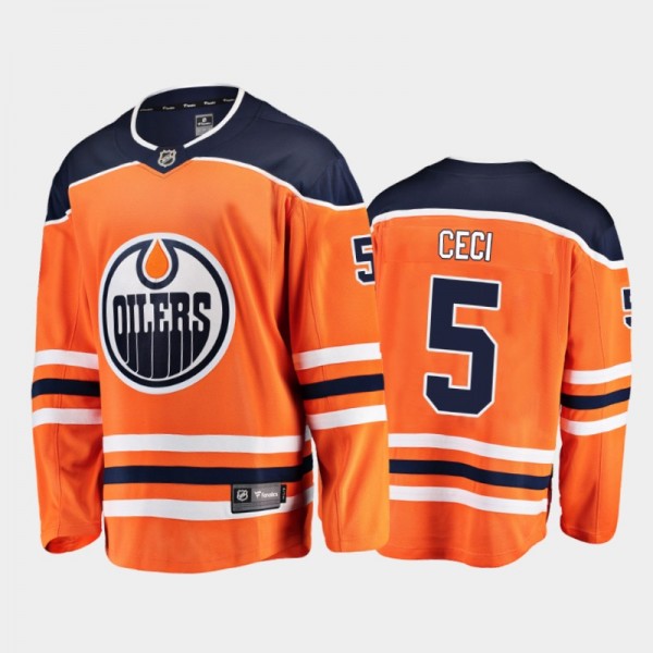 Edmonton Oilers #5 Cody Ceci Home Orange 2021 Play...