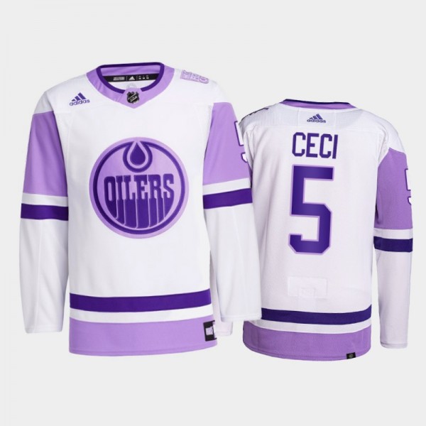 Cody Ceci #5 Edmonton Oilers 2021 HockeyFightsCanc...