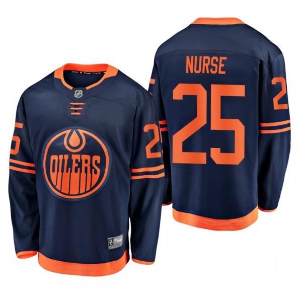 Edmonton Oilers Darnell Nurse #25 Alternate Navy 2019-20 Breakaway Player Jersey