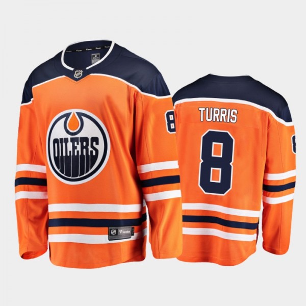Edmonton Oilers Kyle Turris #8 Home Orange 2020-21...