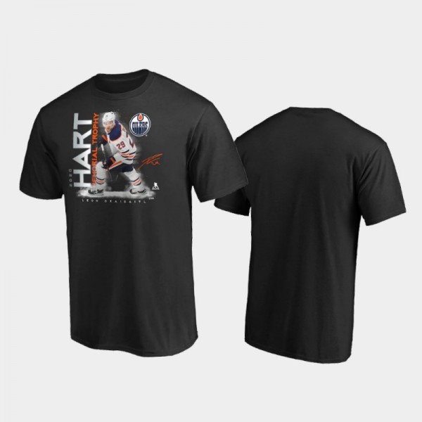Oilers Leon Draisaitl #29 Winner Collection 2020 Hart Trophy Black T-Shirt