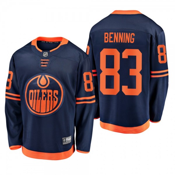Edmonton Oilers Matt Benning #83 Alternate Navy 20...