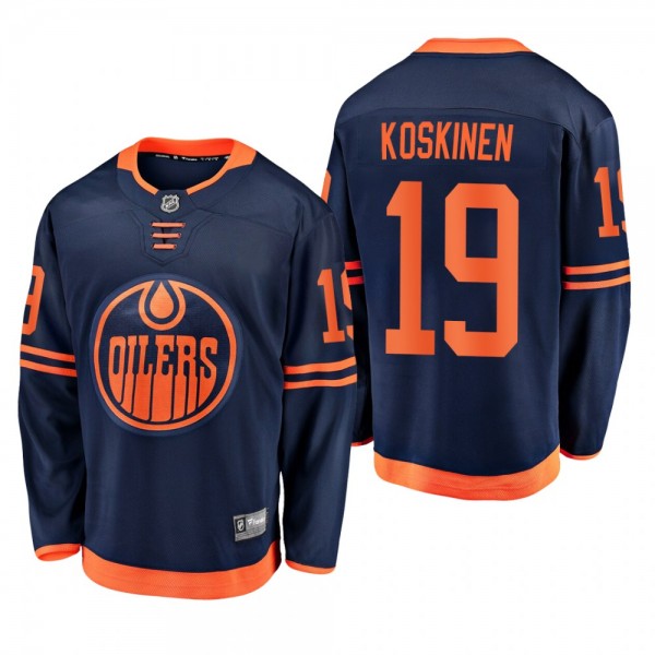 Edmonton Oilers Mikko Koskinen #19 Alternate Navy 2019-20 Breakaway Player Jersey