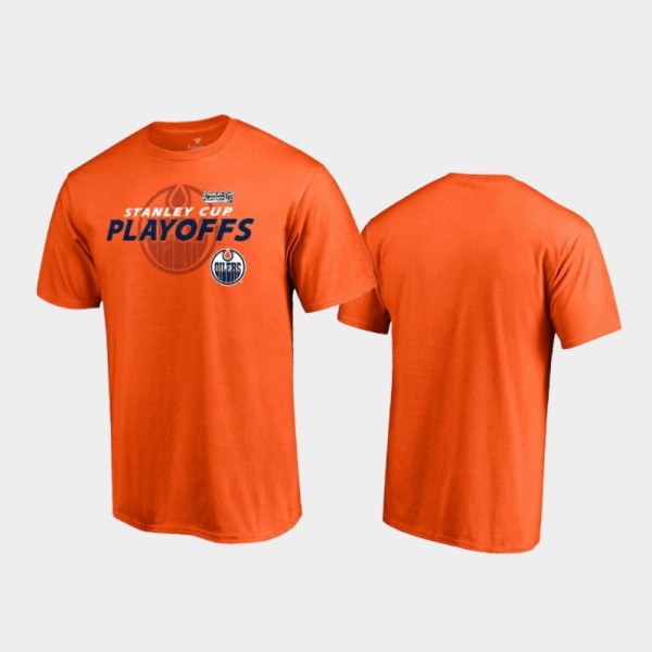 Men's Edmonton Oilers 2021 Stanley Cup Playoffs Turnover Orange T-Shirt