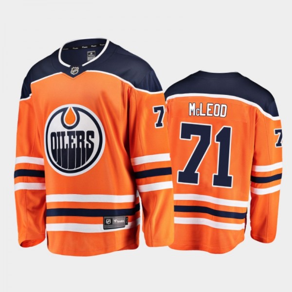 Men's Edmonton Oilers Ryan McLeod #71 Home Orange ...
