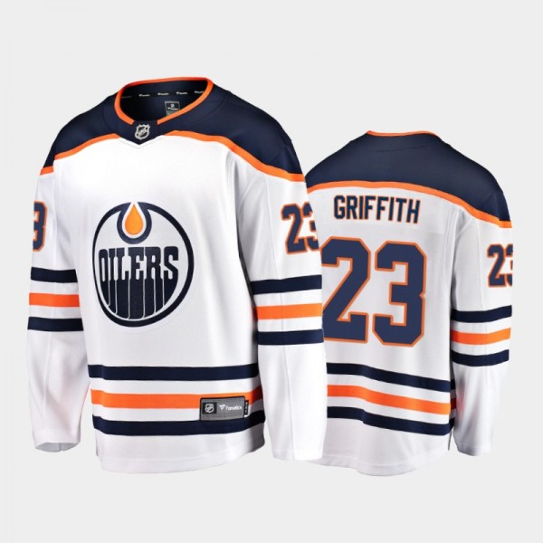 Edmonton Oilers #23 Seth Griffith White 2021-22 Aw...