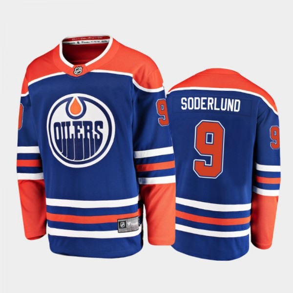Edmonton Oilers #9 Tim Soderlund Alternate Royal 2021 Jersey