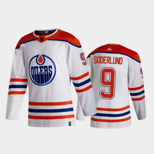 Men Edmonton Oilers Tim Soderlund #9 2021 Reverse ...