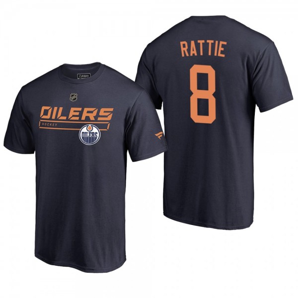 Edmonton Oilers Ty Rattie #8 Rinkside Collection Prime Authentic Pro Royal T-shirt - Men's