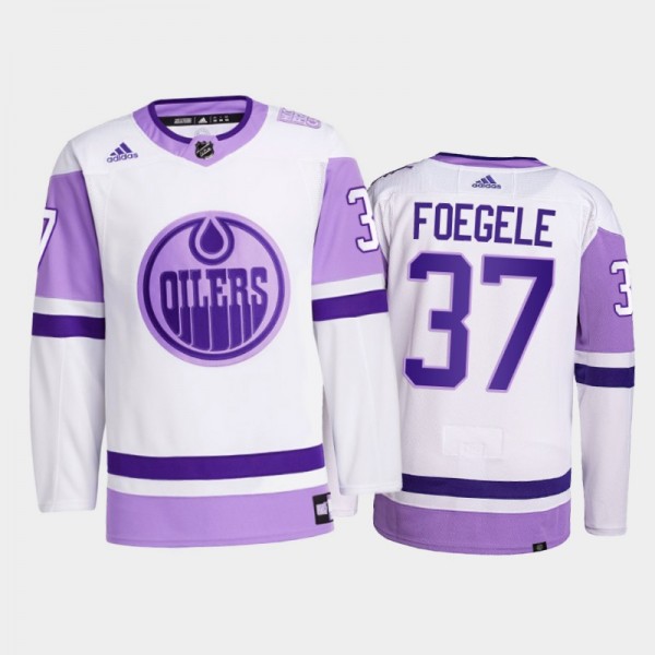 Warren Foegele #37 Edmonton Oilers 2021 HockeyFigh...