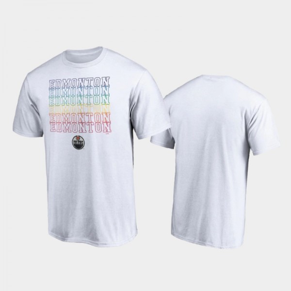 Men's Edmonton Oilers City Pride White T-Shirt