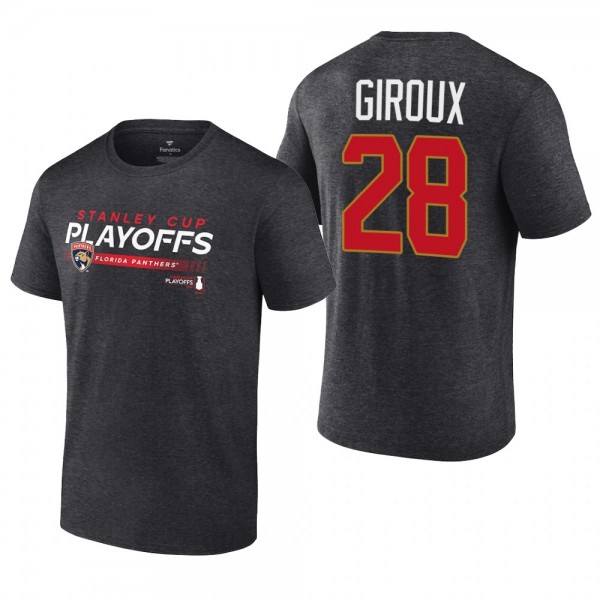 Claude Giroux 2022 Stanley Cup Playoffs Florida Panthers Charcoal T-Shirt