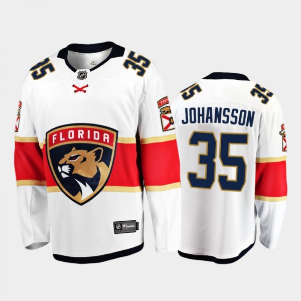 Florida Panthers #35 Jonas Johansson White 2021-22...