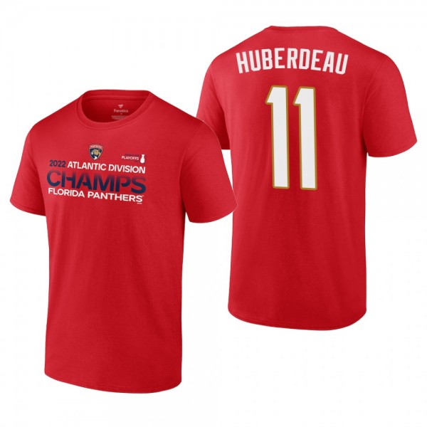 Jonathan Huberdeau 2022 Atlantic Division Champions Florida Panthers Red T-Shirt