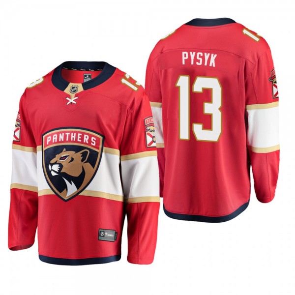 Florida Panthers Mark Pysyk #13 Home Red Breakaway Jersey