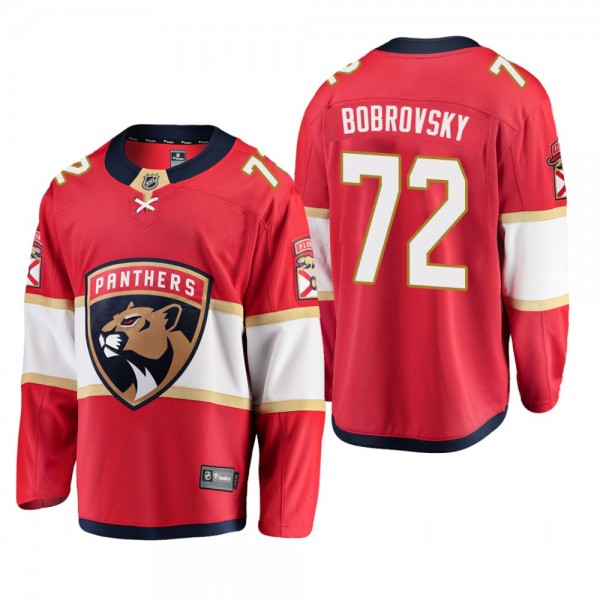 Florida Panthers Sergei Bobrovsky #72 Home Breakaway Player Red Jersey
