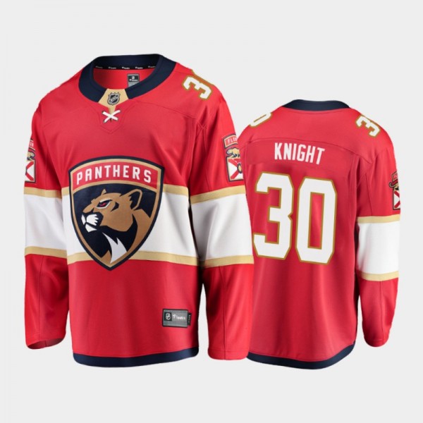 Men's Florida Panthers Spencer Knight #30 Home Red...