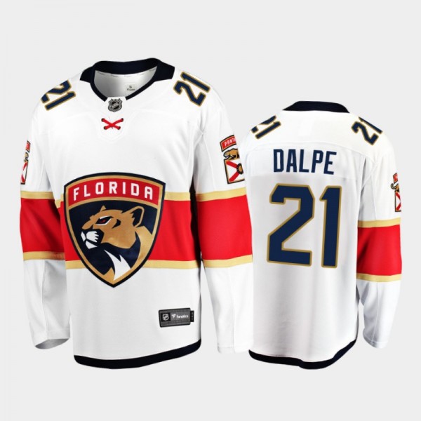 Florida Panthers #21 Zac Dalpe Away White 2021-22 Player Jersey