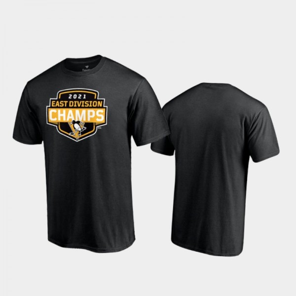 Men's Pittsburgh Penguins 2021 East Division Champions Black T-Shirt