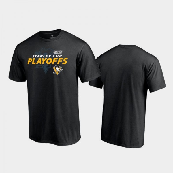 Men's Pittsburgh Penguins 2021 Stanley Cup Playoffs Turnover Black T-Shirt
