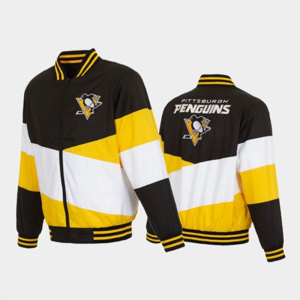 Men's Pittsburgh Penguins Full-Zip Nylon JH Design...