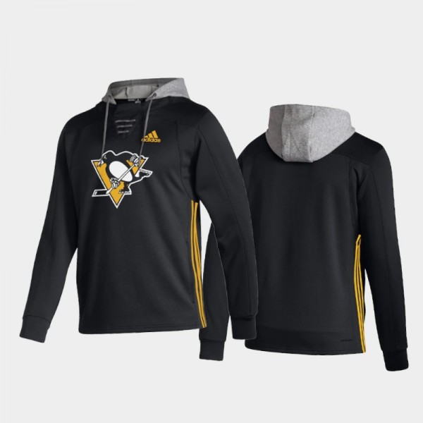 Men Pittsburgh Penguins Skate Pockets Black Hoodie
