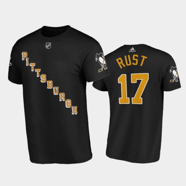 Men Pittsburgh Penguins Bryan Rust #17 Third Black...