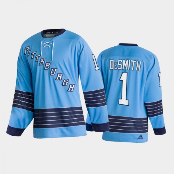 Penguins Casey DeSmith #1 Team Classics Blue Heritage Jersey