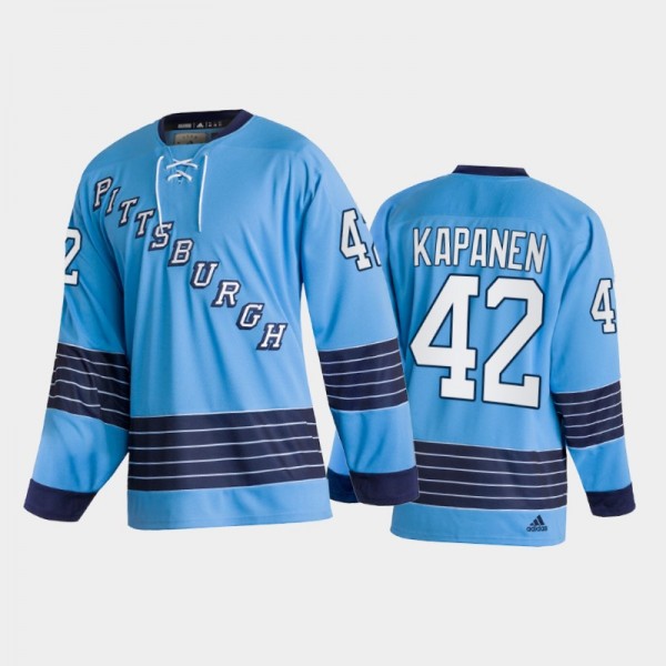 Penguins Kasperi Kapanen #42 Team Classics Blue He...