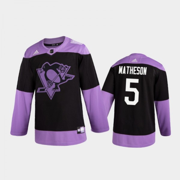 Men's Mike Matheson #5 Pittsburgh Penguins 2020 Ho...