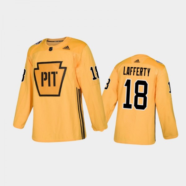 Men's Pittsburgh Penguins Sam Lafferty #18 Practic...