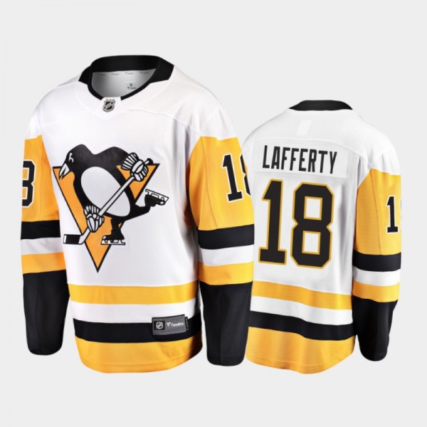 Pittsburgh Penguins Sam Lafferty #18 Away White 20...