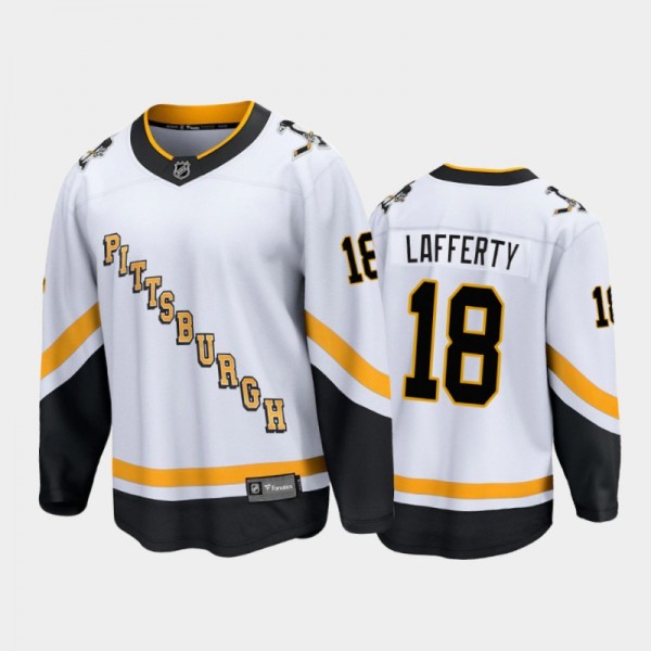 Men's Pittsburgh Penguins Sam Lafferty #18 Special Edition White 2021 Jersey
