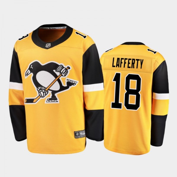 Pittsburgh Penguins Sam Lafferty #18 Alternate Yel...