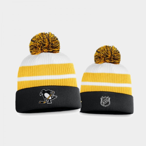 Men Pittsburgh Penguins Throwback Pom Cuffed 2021 ...