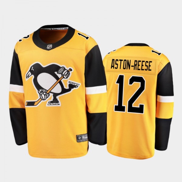 Pittsburgh Penguins Zach Aston-Reese #12 Alternate Gold 2020-21 Breakaway Player Jersey