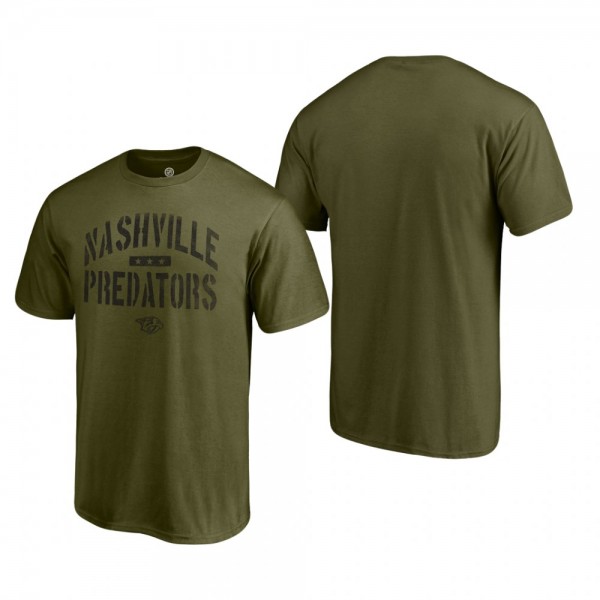 Men's Nashville Predators Camouflage Collection Jungle Green T-Shirt