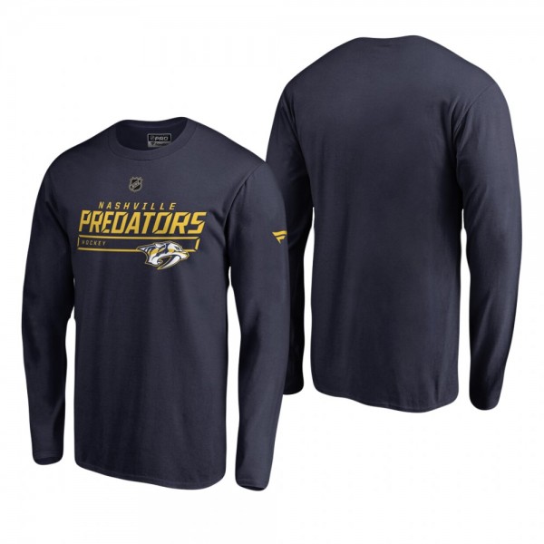 Nashville Predators Navy Authentic Pro Prime Long Sleeve T-Shirt