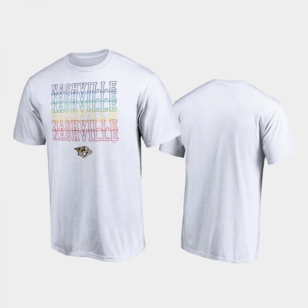 Men's Nashville Predators City Pride White T-Shirt